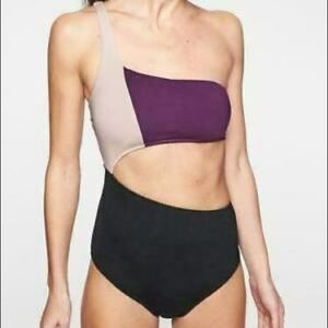 Athleta Mod Block Cutout One Piece Pink Quartz M